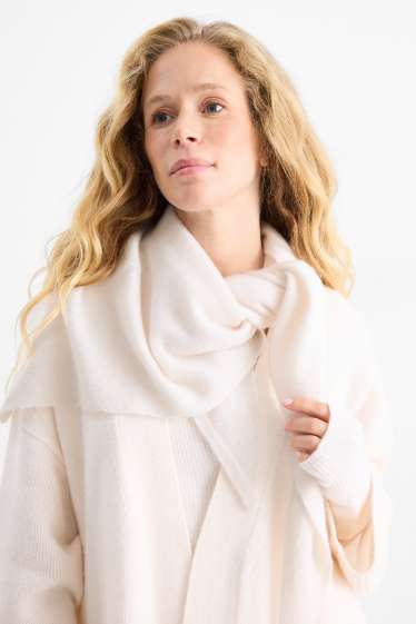 Donna - Sciarpa di cashmere - bianco crema
