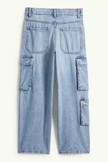 Copii - Băieți - Cargo jeans - denim-albastru deschis