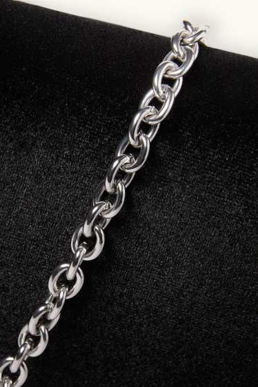 Dames - Fluwelen schoudertas met afneembare draagriem - zwart