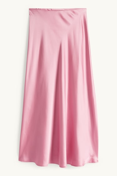 Femmes - Jupe en satin - rose