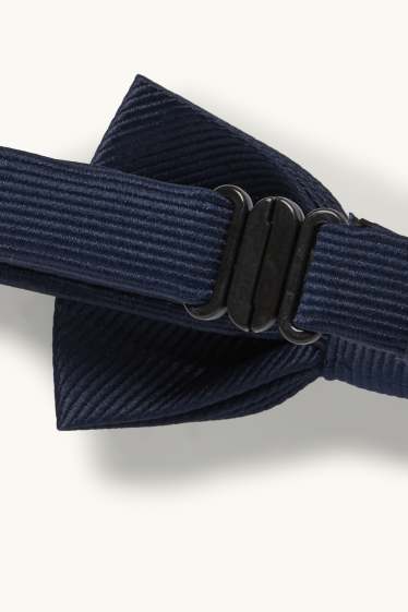 Kinder Jungen - Fliege - gerippt - dunkelblau