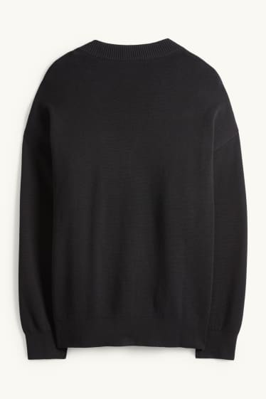 Heren - Gebreid vest - zwart