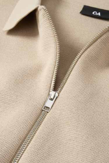 Heren - Gebreid vest - licht beige