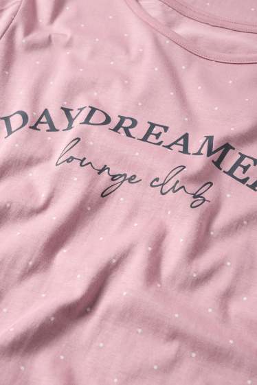 Dona - Camisa de dormir - de piquets - rosa fosc