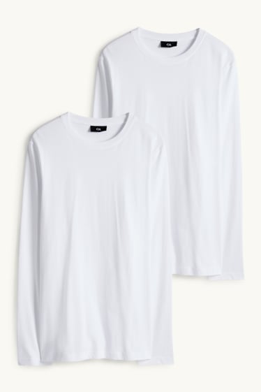 Home - Paquet de 2 - samarreta de màniga llarga - regular fit - blanc