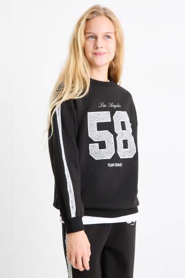 Children Girls - Los Angeles - sweatshirt - black