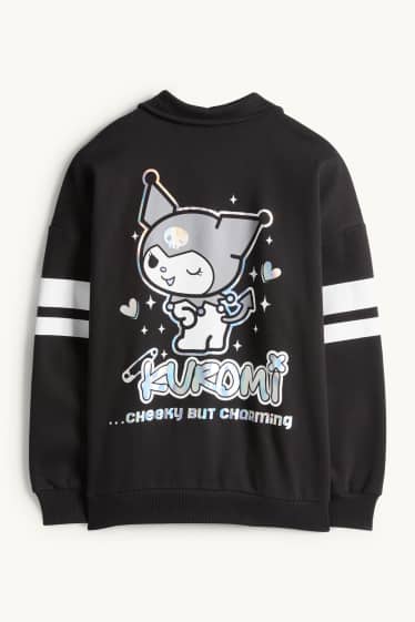 Kinder Mädchen - Kuromi - Collegejacke - schwarz