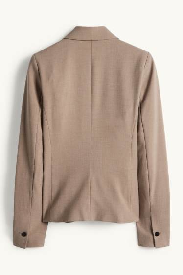 Dames - Business-blazer - getailleerd - taupe
