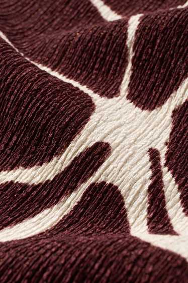 Femmes - Jupe - à fleurs - bordeaux