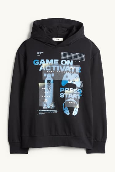 Enfants garçons - Jeux vidéo - sweat à capuche - noir