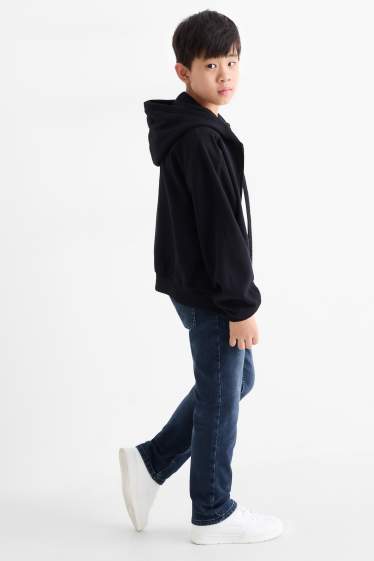 Children Boys - Straight jeans - thermal jeans - jog denim - extra-wide waistband - denim-dark blue