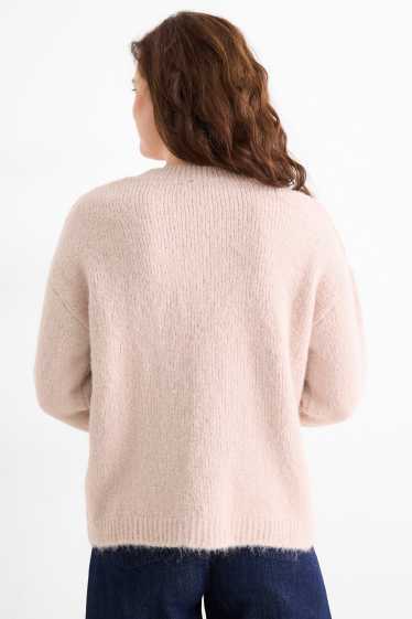 Damen - Pullover - rosa
