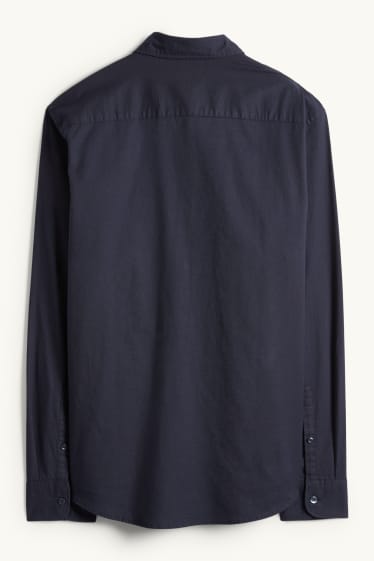Home - Camisa - regular fit - button-down - blau fosc