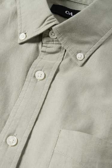 Herren - Hemd - Regular Fit - Button-down - grün