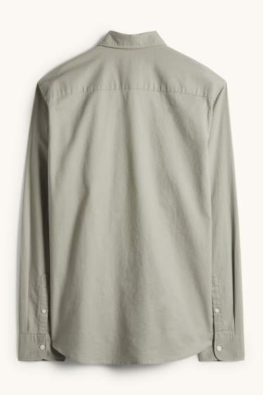 Herren - Hemd - Regular Fit - Button-down - grün