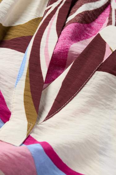 Donna - Blusa con scollo a V - fantasia - colorato