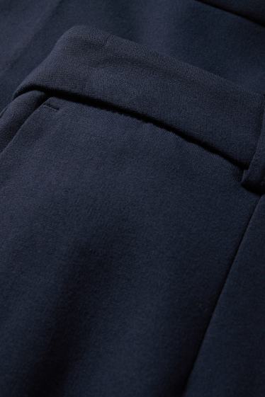 Femmes - Pantalon en jersey - high waist - tapered fit - bleu foncé