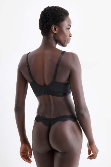 Femmes - Soutien-gorge à armature - PLUNGE - ampliforme - noir