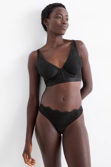 Femmes - Soutien-gorge à armature - PLUNGE - ampliforme - noir