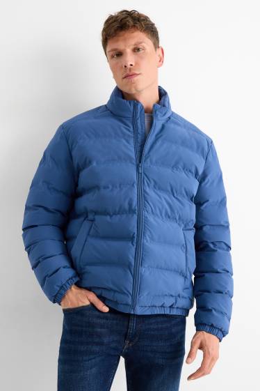 Heren - Gewatteerde jas - waterafstotend - blauw