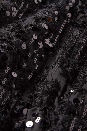 Femmes - Chemisier en sequins de gaze - noir