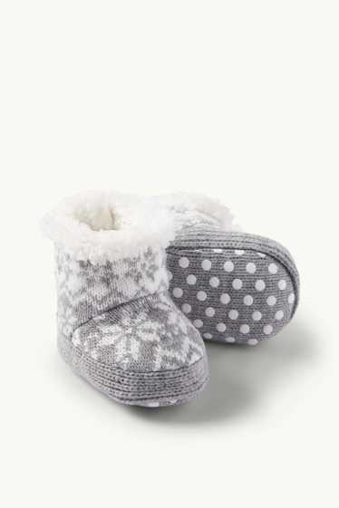 Unisex - Pantofi premergători bebeluși - cu model - gri