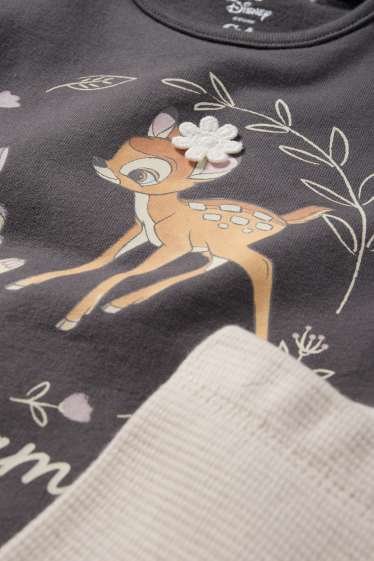 Baby Mädchen - Bambi - Baby-Crochet-Outfit - 3 teilig - dunkelgrau