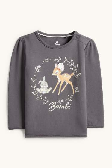 Baby Mädchen - Bambi - Baby-Crochet-Outfit - 3 teilig - dunkelgrau