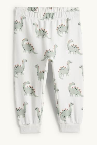 Miminka - chlapci - Dinosauři - pyžamo pro miminka - 2dílné - mátově zelená