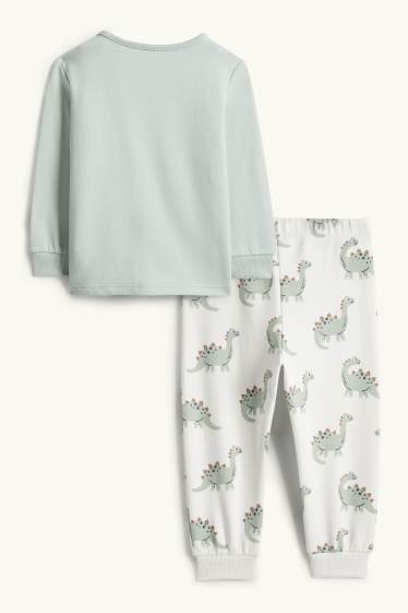 Miminka - chlapci - Dinosauři - pyžamo pro miminka - 2dílné - mátově zelená
