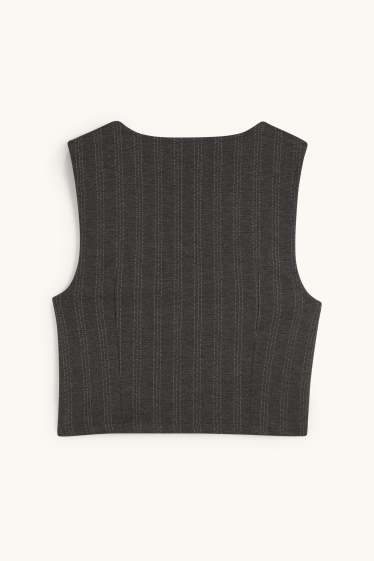 Dona - Armilla - entallada - ratlla diplomàtica - gris fosc