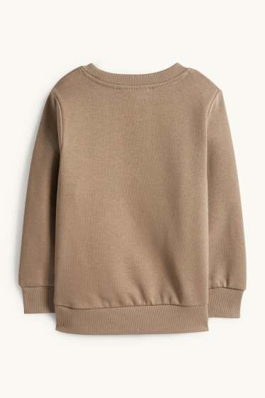 Kinder Jungen - Dino und Monster-Truck - Sweatshirt - hellbraun