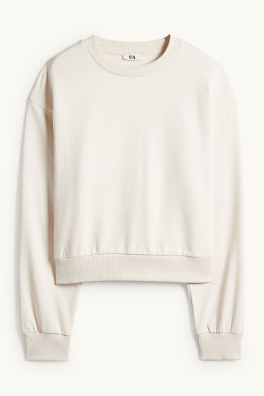 Damen - Sweatshirt - hellbeige