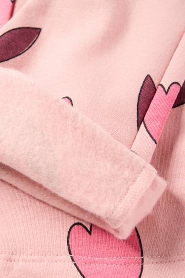 Enfants filles - Tulipes - flared legging - rose / rose pâle