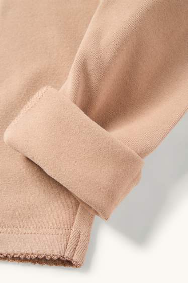 Baby Mädchen - Blümchen - Baby-Outfit - 3 teilig - hellbraun