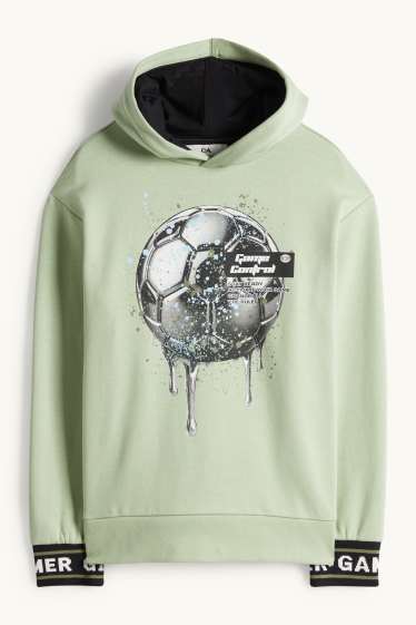 Nen - Futbol - dessuadora amb caputxa - verd clar