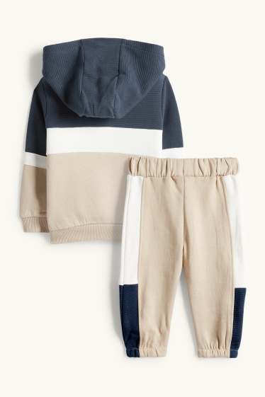 Miminka - chlapci - Dinosaurus - outfit pro miminka - 2dílný - béžová/modrá