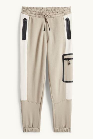 Enfants garçons - Pantalon de jogging cargo - beige