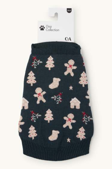 Unisex - Mini Me - capa nadalenca per a gossos - amb motiu - galetes de gingebre - verd fosc