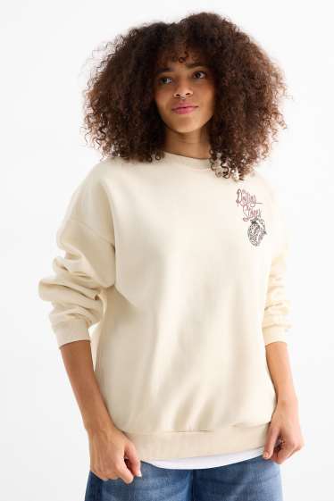 Damen - Sweatshirt - Rolling Stones - hellbeige