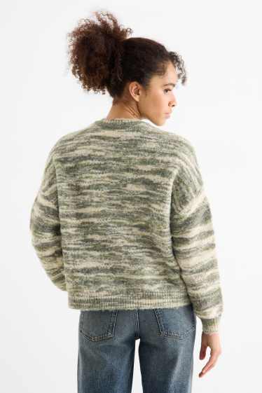 Femmes - Pull - texturé - vert