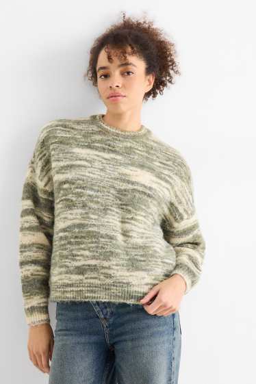 Femmes - Pull - texturé - vert