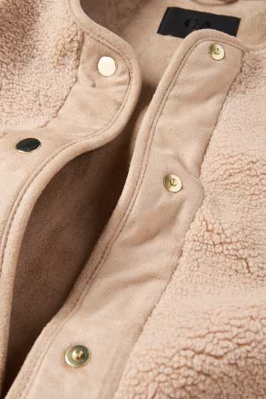 Dames - Jas van teddybont - beige