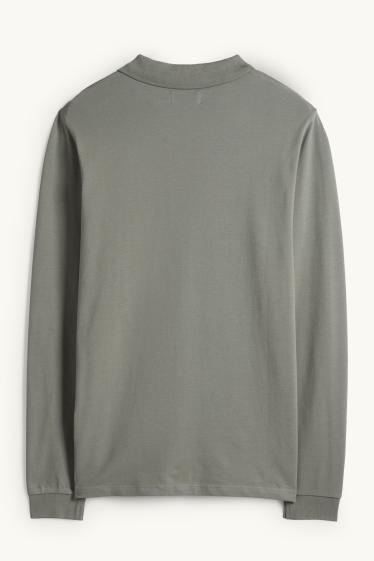 Hommes - Polo - slim fit - vert