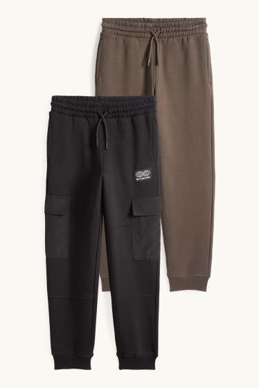 Bambini - Confezione da 2 - pantaloni sportivi - nero