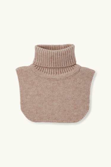 Unisex - Baby-Rollkragen-Einsatz - beige