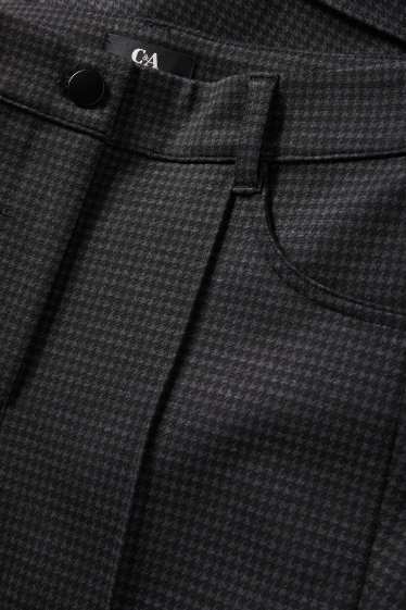 Dames - Legging - geruit - zwart / grijs