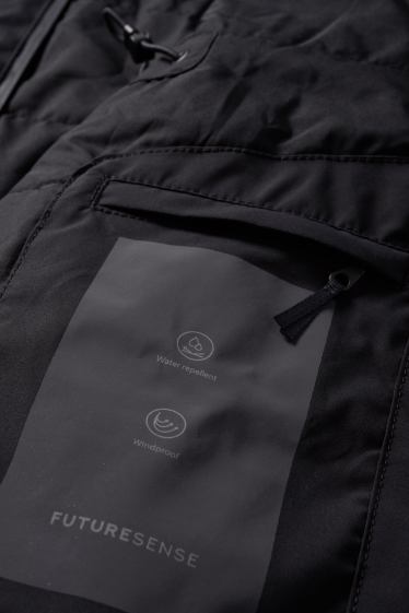 Femmes - Veste à capuche - doublée - déperlante - noir