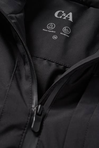 Femmes - Veste à capuche - doublée - déperlante - noir