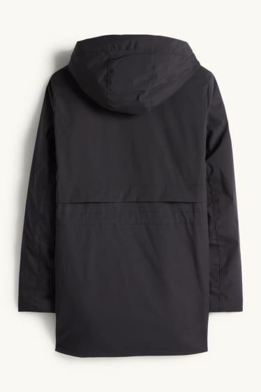 Femmes - Veste à capuche - doublée - déperlante - noir